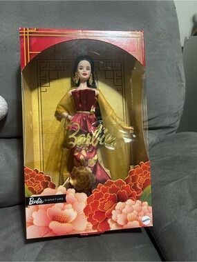 Barbie Red and Gold Floral Signature Doll